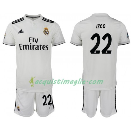 Divisa di Calcio Real Madrid ISCO 22 Bambino Prima 2018/2019